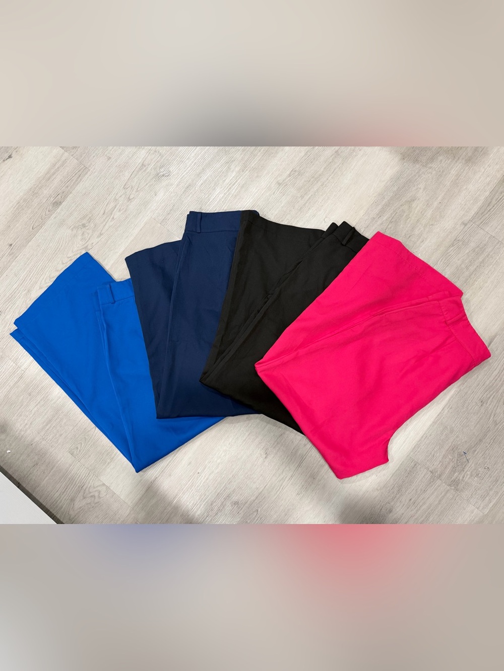 SHEIN BUNDLE Wide Leg Pants  in Bright Blue, Navy, Black, Hot Pink